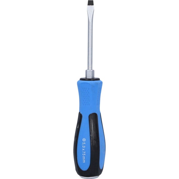 BRILLIANT TOOLS Schraubendreher Schlitz mit Schlagkappe 5,0 x 75 mm - BT031049
