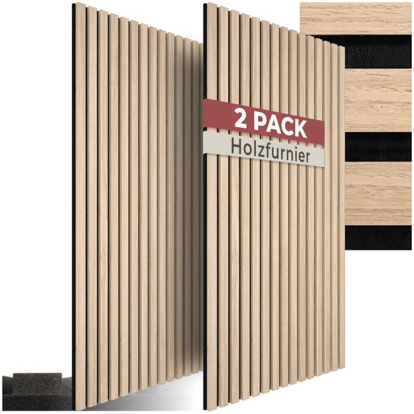 Zwei Holzfurnierplatten im Paket