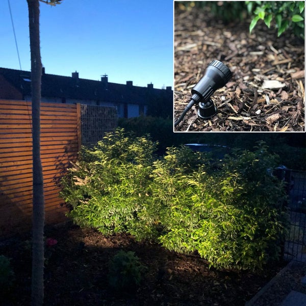 Gartenstrahler - 2,9W, 260lm, LED, mit Stecker, Farbfilter, warmweiß, schwarz