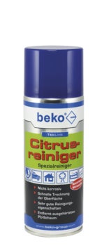 Beko Citrusreiniger Spezialreiniger Spraydose zur Reinigung von Oberflächen und Entfernung von PU-Schaum.