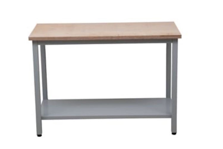 PROREGAL Werkbank Cricket Mit Ablageboden HxBxT 84 x 120 x 60 cm Traglast 150 kg Grau-Buche