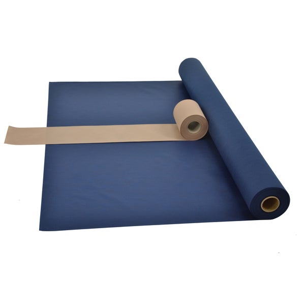 Sensalux Kombi-Set 1 Tischdeckenrolle 1m x 25m blau + Tischläufer 15cm beige