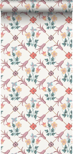 Borastapeter Tapete Blumen Multicolor - 53 cm x 10.05 m - 660042