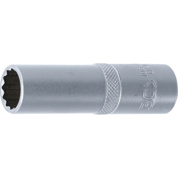 BGS Steckschlüssel-Einsatz Zwölfkant tief Antrieb Innenvierkant 12,5 mm (1/2) SW 15 mm - 10682