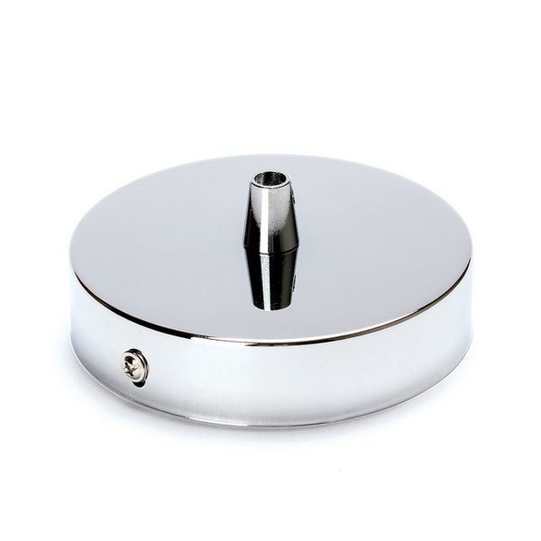 Deckenbaldachin Abdeckung für Hängeleuchten, Lampenbaldachin inkl. Klemmnippel, Ø 100 mm, Chrom