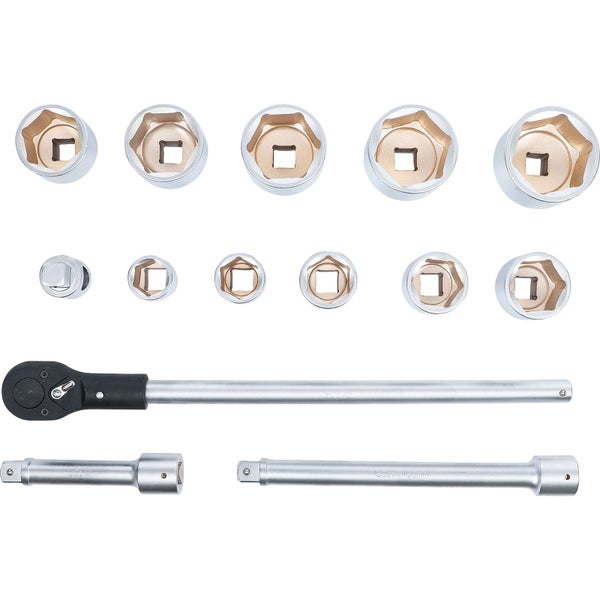 Steckschlüsselsatz mit Ratsche und Verlängerungen