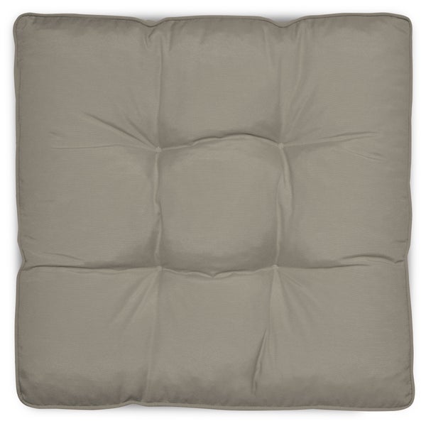 Beautissu Flair Loungekissen Outdoor Sitz 50x50x10cm Hellgrau