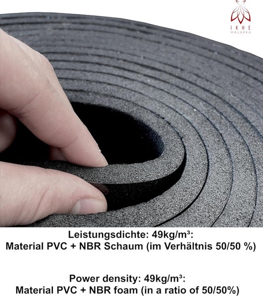 Selbstklebend Dämmmatten Dämmung Unterlage Akustikmatte, Dämmplatte , Kautschuk PVC + NBR, 1 Rolle = 10m² , 10mm Isolierstärke, Dämmmatten, Haus Isolierung, - Schallisolierung
