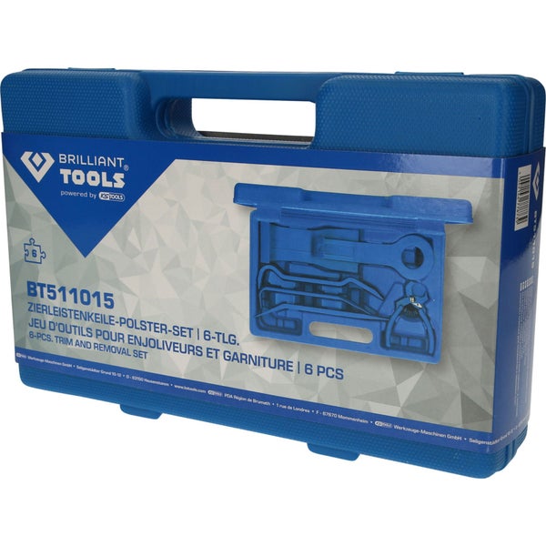 Brilliant Tools Zierleistenkeile Polsterset, 6-teilig im Werkzeugkoffer