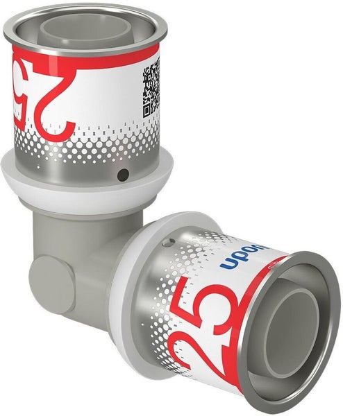 Uponor S-Press PLUS Winkel 90 Grad 25 Millimeter Pressfitting für Rohrleitungen.
