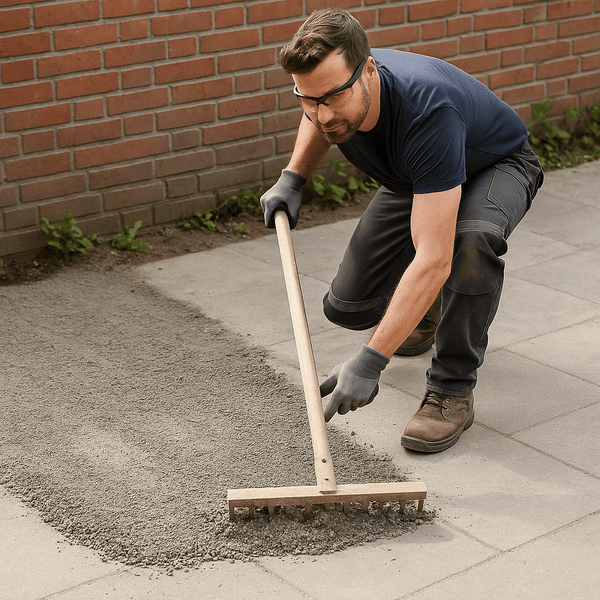Rekord Kaminbriketts auf einer Palette und in einer Verpackung mit einem einzelnen Brikett