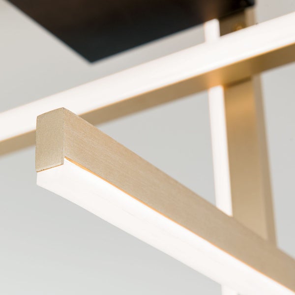 LED Deckenleuchte Stargate Schwarz Gold 3000K 1800lm