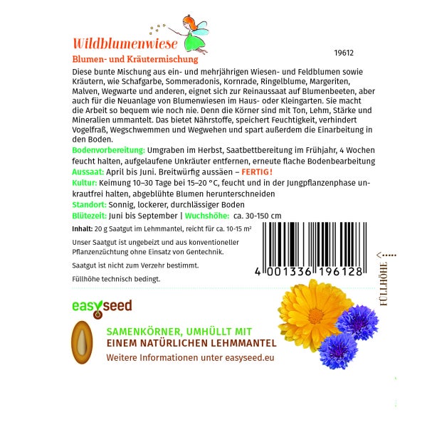 Wildblumenwiese Blumenmischung Blumen- und Kräutermischung Samen von Grüne Fee