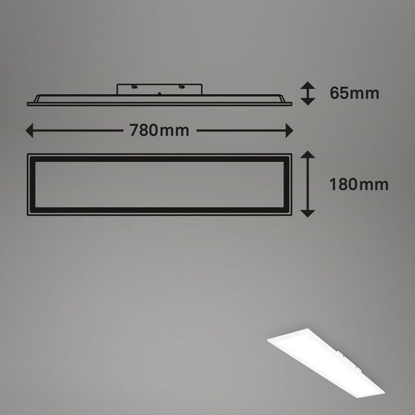 BRILONER SIMPLE LED Deckenleuchte Bad, IP44 Spritzwasserschutz, Neutralweißes Licht, weiß, 78 x 18 x 6,5 cm