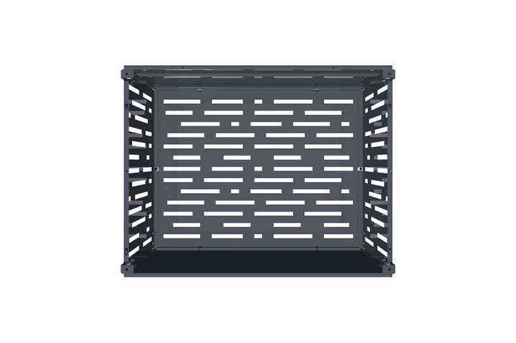 Komposter aus Metall mit Schlitzmuster