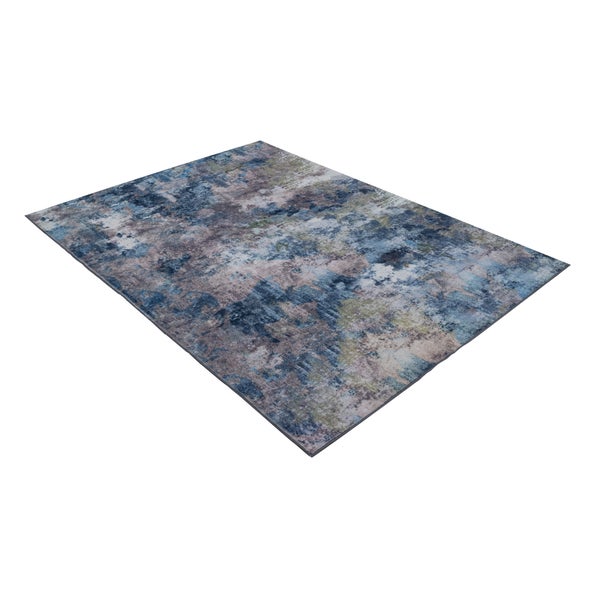 Rechteckiger Teppich mit abstraktem Muster im Used Look