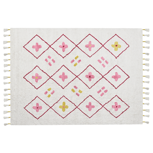 Kinderteppich CAVUS Weiß 160 x 230 cm Baumwolle