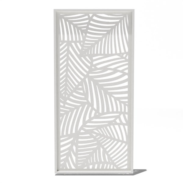 Weide Dekorative Aluminium Wand für Weide Pergola 1,23m Blattdesign in Weiß