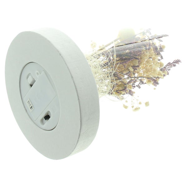 FRANK FLECHTWAREN | LED-Glocke Trockenblumen, KUNSTSTOFF, HOLZ, 11,5 x 11,5 x 19,5 cm