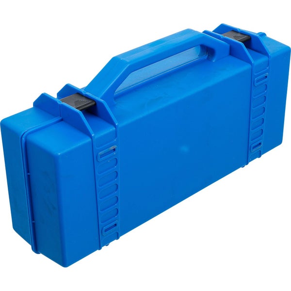 Blaue Kunststoff Werkzeugkiste mit Griff