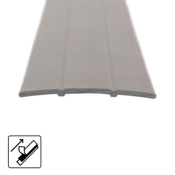 FLOORDIREKT Übergangsprofil - Übergang zwischen Bodenbelägen - Breite: 38 mm - Edelstahl-matt - Selbstklebend - 100 cm