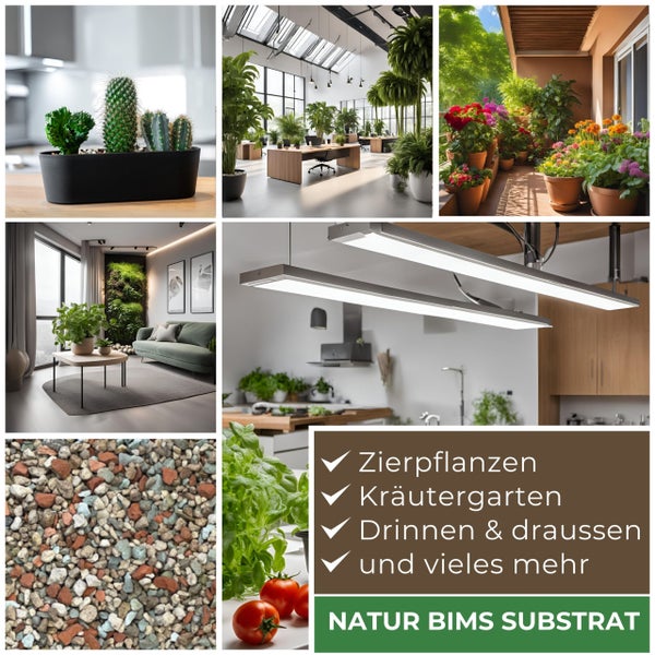 Blusana Mineralisches Pflanzsubstrat vorgedüngt für Pflanzen 20 Liter Bims Lava-Stein Zeolith Ton Mix Granulat feine Körnung 2-5 mm pH neutral Hydrokultur Drainage & Dekoration