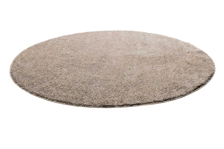 Teppich Rund Sand Hochflor Flavio Homie Living 80 cm rund