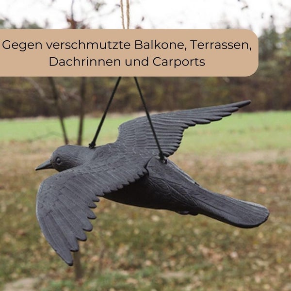 Taubenabwehr Vogelabwehr Krähe Raben fliegend Attrappe Taubenschreck Vogelschreck Vogelabwehr Vogelscheuche Tauben vertreiben