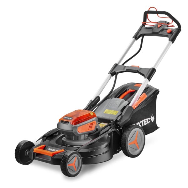 Akkurasenmäher mit Fangkorb