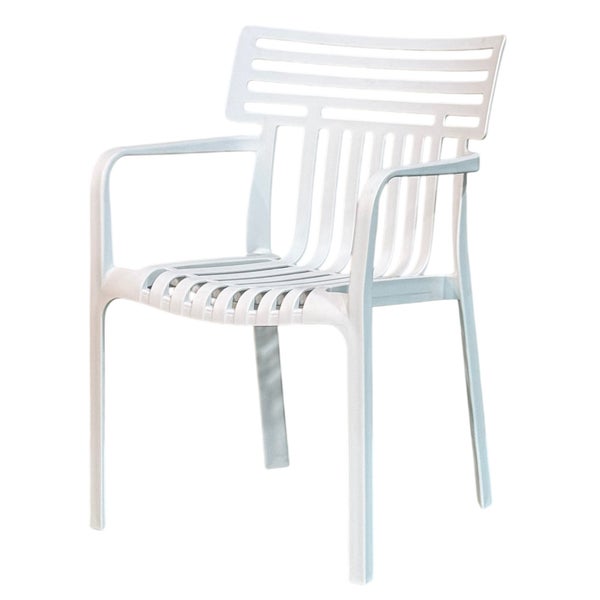 Gartenstuhl mit Armlehnen aus Kunststoff