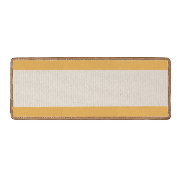 FLOORDIREKT Stufenmatte aus Sisal - Pure Nature - Umkettelt & Selbstklebend - Natur - 23,5 x 65 cm - Rechteckig ohne Lippe