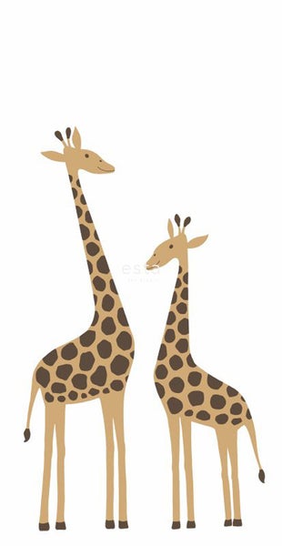 ESTAhome Fototapete Giraffen Beige - 139,5 x 270 cm - 155801