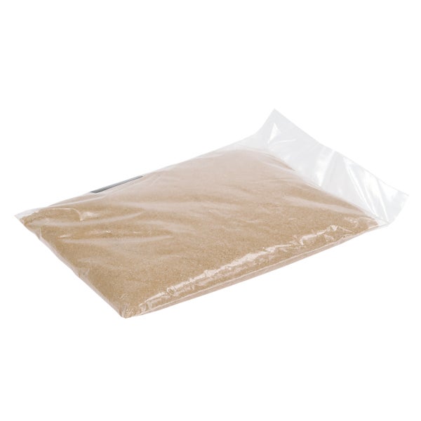Transparente Verpackung mit feinem Quarzsand für Bauvorhaben.