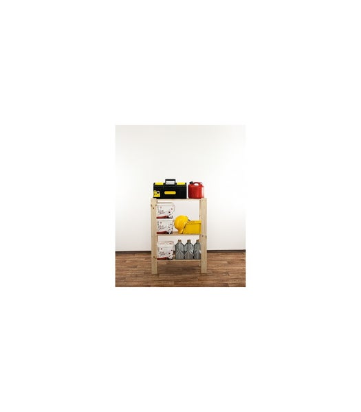 PROREGAL Holzregal Woodland HxBxT 115 x 80 x 30 cm Fachlast 120 kg 3 Fachboden Kiefernholz Natur