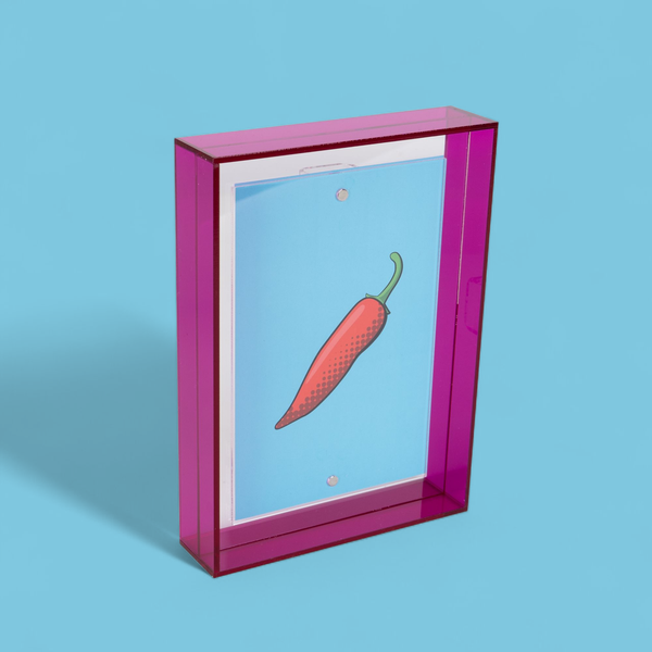 Bilderrahmen | Foto | Fotorahmen | Neon | Wechselrahmen | Pink | Format: 10x15cm