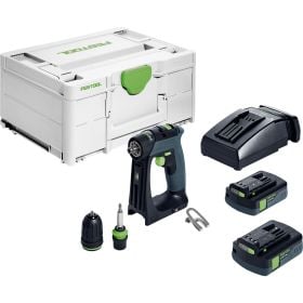 Festool Akku Bohrschrauber Set mit Koffer, Ladegerät, zwei Akkus und Zubehör