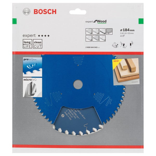 Bosch Expert Wood Kreissägeblatt, 184 Millimeter