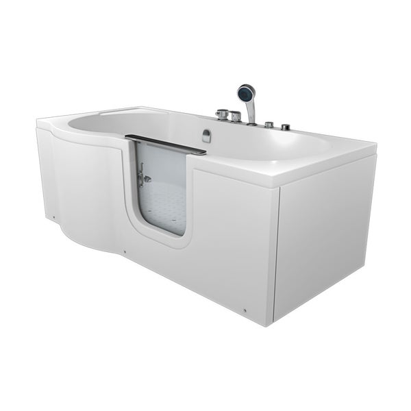 Sitzbadewanne Senioren Wanne Sitzwanne mit Tür S12-EH-AIR-R 85x170 cm