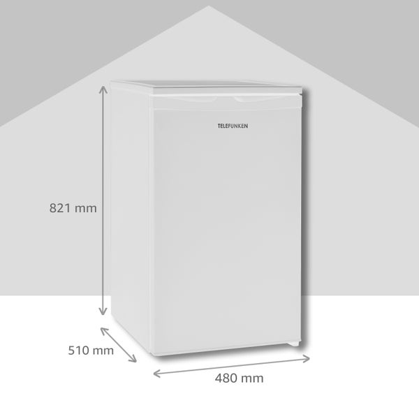 Telefunken CF-34-101-W Gefrierschrank 63 Liter Nutzinhalt Tiefkühlschrank klein weiß