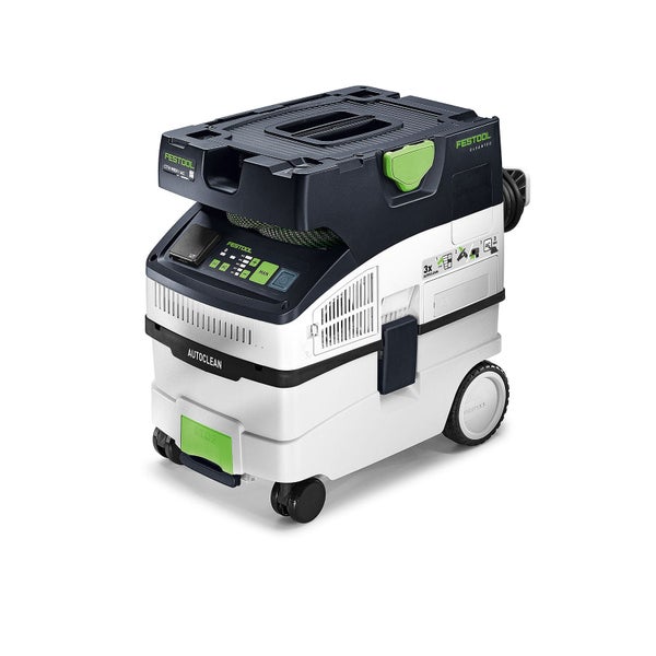 Festool Absaugmobil CTH MIDI I AC Cleantec mit Autoclean-Funktion und Rädern.