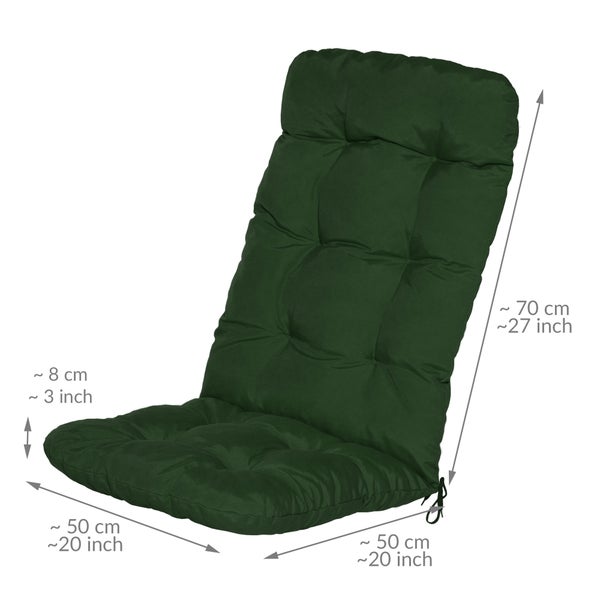 Beautissu Flair HL Hochlehner 120x50x8cm Dunkelgrün (6tlg)