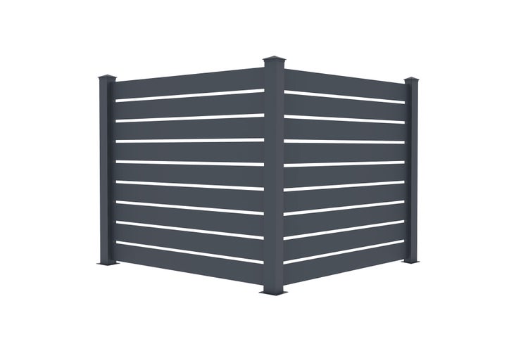 Sichtschutzelement mit horizontalen Lamellen für den Garten