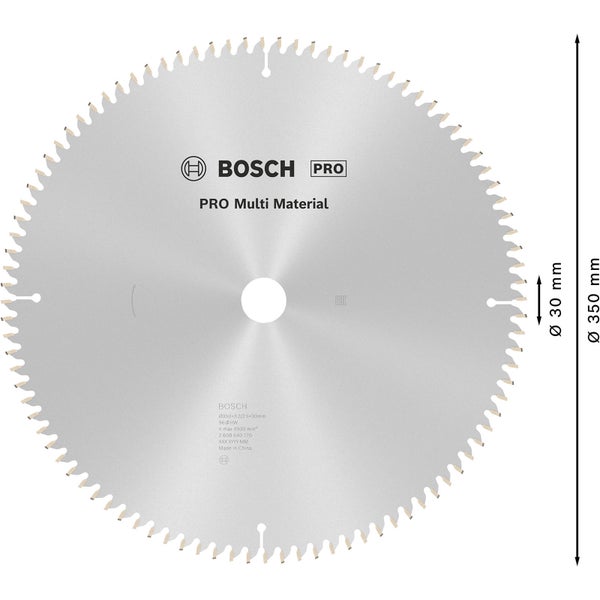 Bosch PRO Multi Material Kreissägeblatt 350 x 3,2 x 30 mm - 2608640770