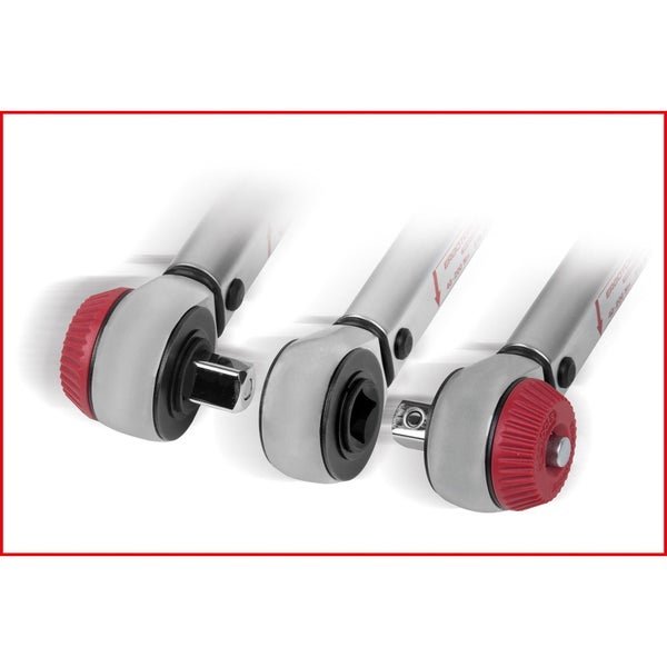 KS TOOLS 1/2 ERGOTORQUEprecision Drehmomentschlüssel 40 - 200 Nm mit Quick-Lock Drehknopf-Umsteck-Ratschenkopf - 516.6042