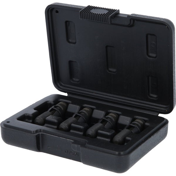 Werkzeugsatz in schwarzem Kunststoffkoffer