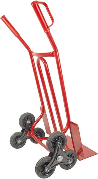 Sackkarre Trestles S01HS Stahl | Treppensteiger mit Sternrädern & 250 kg Tragkraft | Rot | Profi-Transportkarre Made in EU