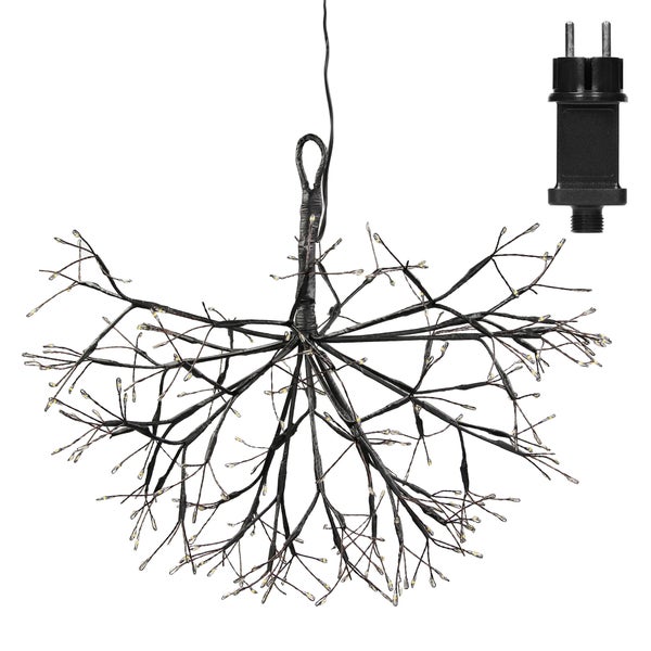 ECD Germany LED-Dekoleuchte Mistelzweig Ø36cm 240 LEDs Warmweiß Innen&Außen IP44 Wasserdicht Beleuchtete Zweige für Weihnachten Lichterzweige Lichtzweige Hängedeko Weihnachtsdeko Weihnachtsbeleuchtung