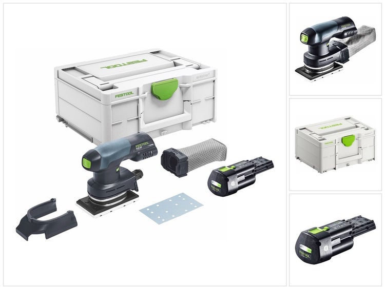 Festool RTSC 400-Basic Akku Rutscher 18 V 80 x 130 mm Brushless + 1x Akku 3,0 Ah + Systainer - ohne Ladegerät