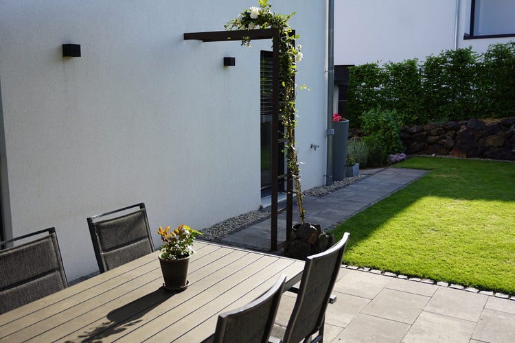 Wandrosenbogen ELEO Sorrento 117x37x230 cm Metall anthrazit - pulverbeschichtet schwarz
