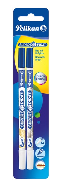 Pelikan Tintenlöscher Super-Pirat, Multi-Spitze M, Design Edition, 2er Set